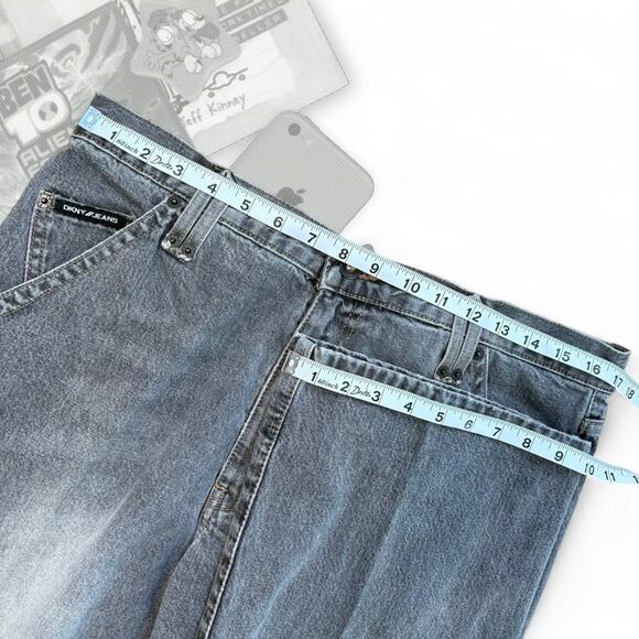 Gray y2k Baggy DKNY Denim Jeans - Picture 6 of 7
